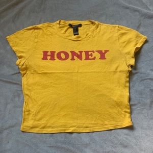 Honey cropped tee